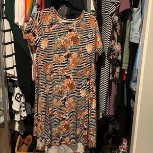 Queen of Hearts Black&White Strip Lularoe Dress